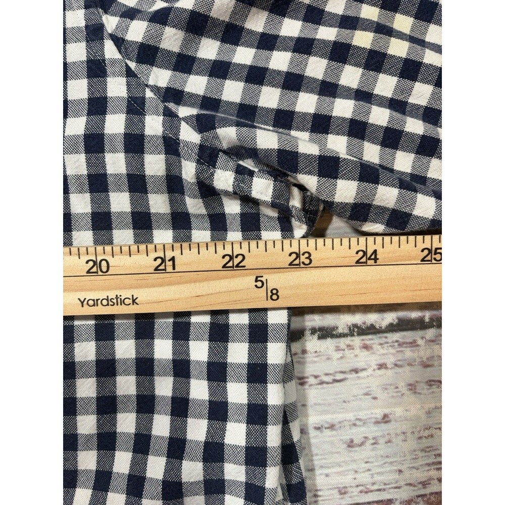 Nordstrom Men’s Regular Fit Dress Shirt Button Down Size Large Black White Plaid - Picture 7 of 11